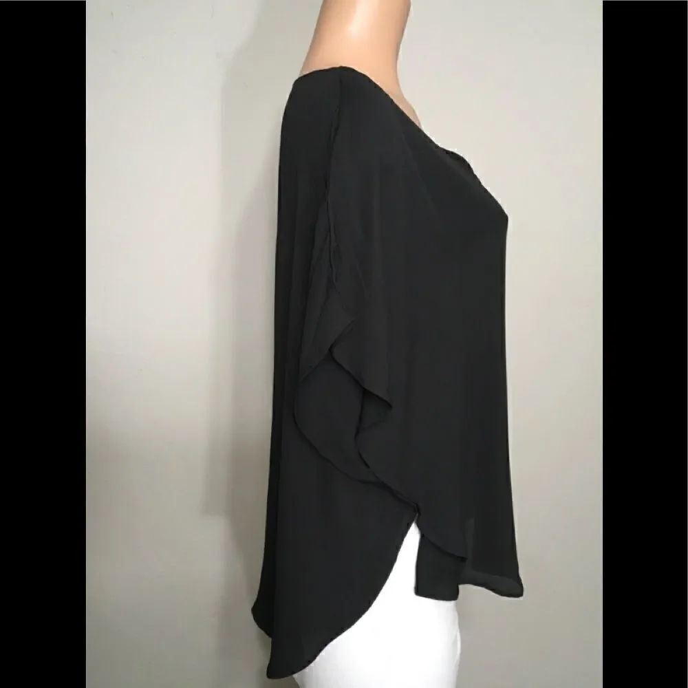 Sharagano black blouse.  - Picture 3 of 7